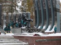 Очистили территорию мемориала от снега
