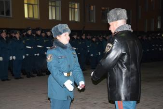 Торжественное построение в честь Дня спасателя Российской Федерации