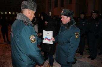 27.12.2016 Построение по случаю Дня спасателя Российской Федерации