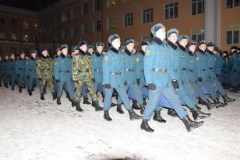 Победителей чествовали на еженедельном построении 