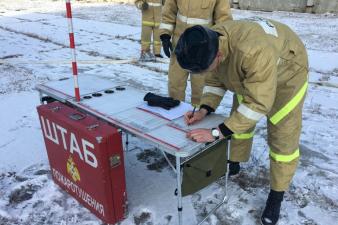 Тренировки на территории Ново-Свердловской ТЭЦ