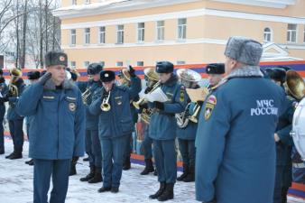 На построении вручены дипломы за победу в турнире по гиревому спорту
