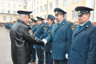 Построение по случаю Дня пожарной охраны России 