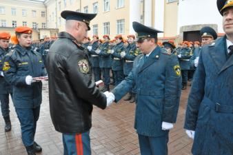 Построение по случаю Дня пожарной охраны России 