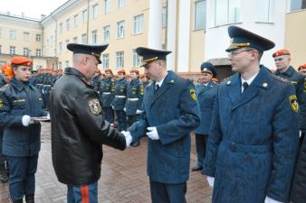 Построение по случаю Дня пожарной охраны России 