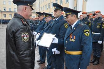 Построение по случаю Дня пожарной охраны России 