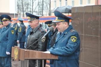 Построение по случаю Дня пожарной охраны России 