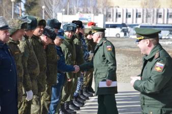 Отмечены слаженные действия парадного батальона