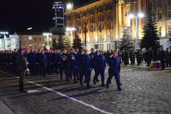 Ночная тренировка парада Победы