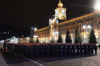 Ночная тренировка парада Победы