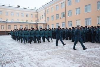 На построении вручен кубок за призовое место в турнире