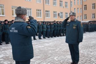 Торжественное построение по случаю Всемирного дня гражданской обороны