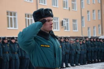 Торжественное построение по случаю Всемирного дня гражданской обороны