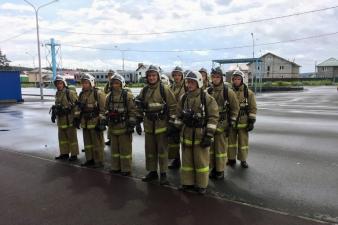 Выпуск слушателей, обученных профессии пожарный