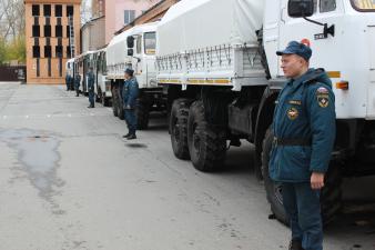 Тренировка посадки личного состава на транспорт и загрузки имущества