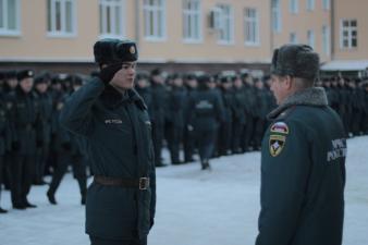 На построении вручены знаки ГТО
