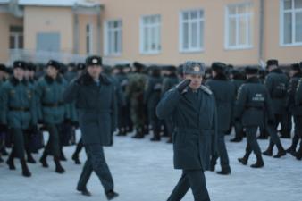 На построении вручены знаки ГТО