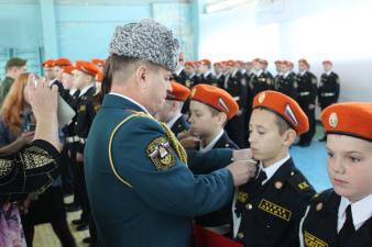 На торжественной церемонии «Посвящение в кадеты»