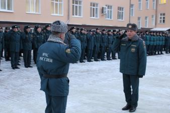 На построении вручены знаки ГТО