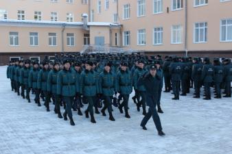 На построении вручены знаки ГТО