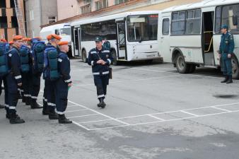 Тренировка посадки личного состава на транспорт и загрузки имущества