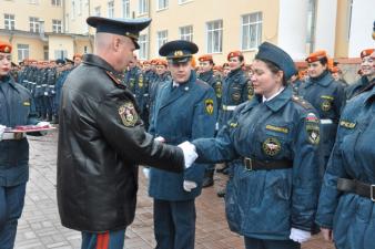 Построение по случаю Дня пожарной охраны России 