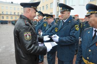 Построение по случаю Дня пожарной охраны России 
